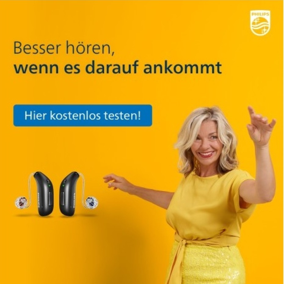 Besser hören, wenn es darauf ankommt Kostenloser Hörgeräte-Test.